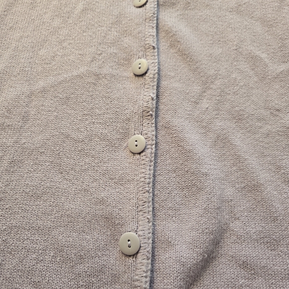 Christopher And Banks Liliac Full Button Rolled Hem Sweater Size Medium - Picture 5 of 9